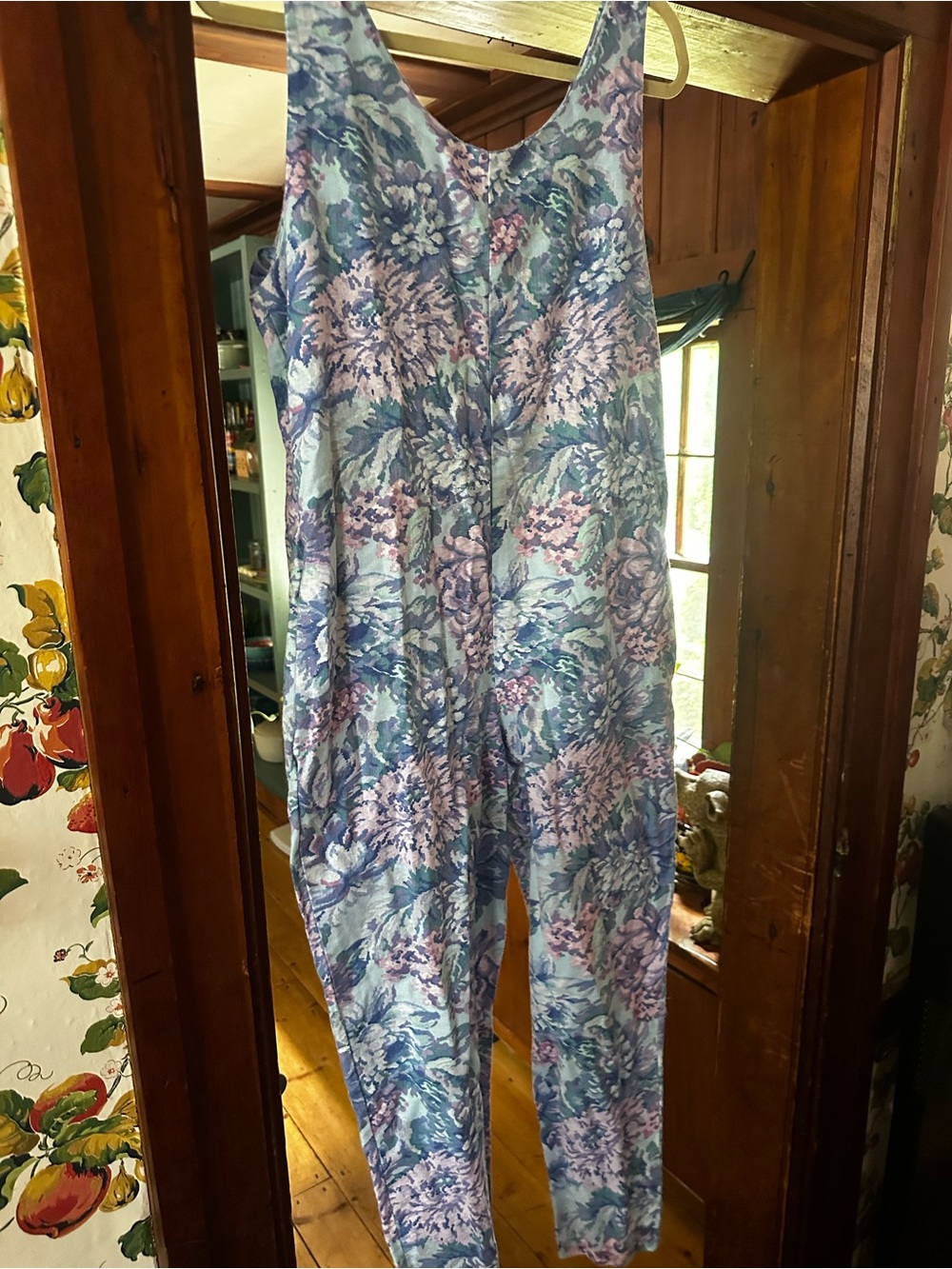Vintage Pastel Floral Sleeveless Jumpsuit